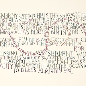 Tess Cooling calligraphy detail
